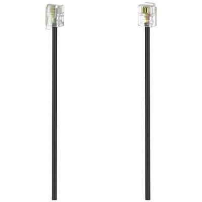 Hama 00201139 Modularkabel Stecker 6p4c - Stecker 6p4c, 10m, schwarz