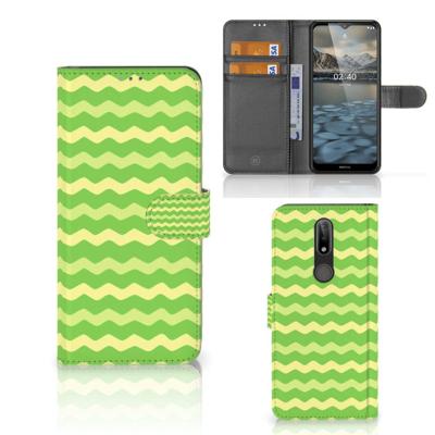 Nokia 2.4 | Telefoon Hoesje | Waves Green