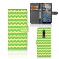 Nokia 2.4 | Telefoon Hoesje | Waves Green - thumbnail