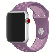 Sportbandje - Maat: M/L - Paars + Roze - Geschikt voor Apple Watch 38mm / 40mm / 41mm / 42mm - thumbnail