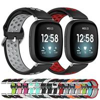 Fitbit Versa 3 & 4 / Sense 1 & 2 - Sport editie - Large - Grijs + turquoise - thumbnail