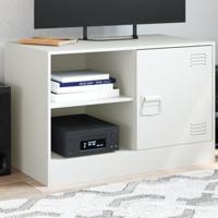 Tv-meubel 67x39x44 cm staal wit - thumbnail