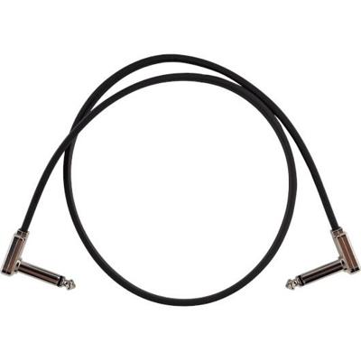 Ernie Ball 6228 Flat Ribbon Patch Cable patchkabel haaks 60 cm platte jacks zwart Ernie Ball 6228 Flat Ribbon Patch Cable patchkabel haaks 60 cm platte jacks zwart