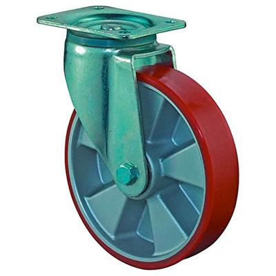 BS Rollen Zwenkwiel voor zware lasten | wiel-d. 200 mm draagvermogen 800 kg | gegoten polyurethaan | 135 mm 110 mm | 1 stuk - L600.B90.200