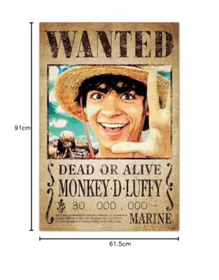 Poster One Piece - Netflix Wanted Monkey D Luffy 61x91,5cm