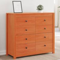 Dressoir 100x40x90 cm massief grenenhout wasbruin - thumbnail