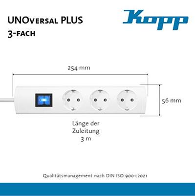 Kopp 232602016 Stekkerdoos met schakelaar 3-voudig Wit Randaarde stekker 1 stuk(s) Kopp 232602016 Stekkerdoos met schakelaar 3-voudig Wit Randaarde stekker 1 stuk(s)