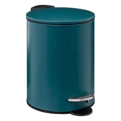 5Five Pedaalemmer - metaal - petrol blauw - 3L - 16x25 cm - badkamer