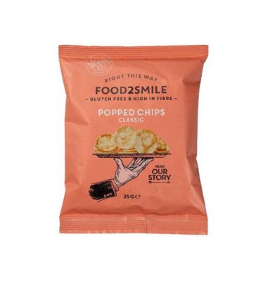 Food2Smile Popped chips classic 25 Gram Food2Smile Popped chips classic 25 Gram