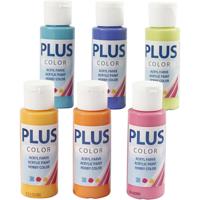 Plus Color acrylverf, kleurrijk, 6x60 ml/ 1 doos - thumbnail
