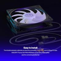 endorfy Fluctus 120 PWM ARGB PC-ventilator Zwart (b x h x d) 120 x 120 x 25 mm Incl. LED-verlichting - thumbnail