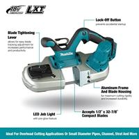 Makita DPB182Z Accu bandzaag 18V Basic Body - thumbnail