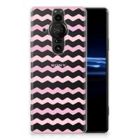 Sony Xperia Pro-I | TPU bumper | Waves Roze - thumbnail