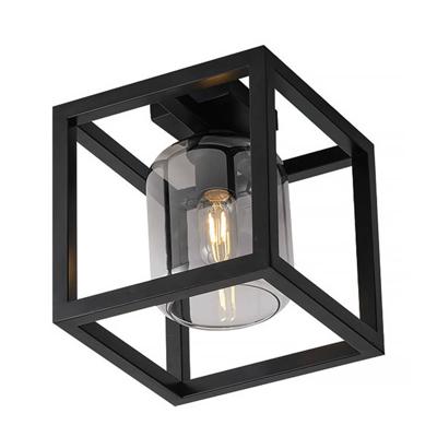 Freelight Plafondlamp Dentro B 26 cm rook glas zwart Freelight Plafondlamp Dentro B 26 cm rook glas zwart