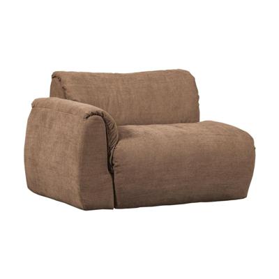 Woood Baggy 1-zitsbank met arm rechts chenille Bruin