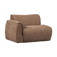 Woood Baggy 1-zitsbank met arm rechts chenille Bruin - thumbnail