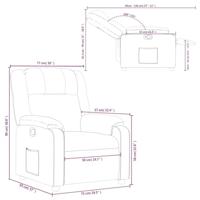 Fauteuil verstelbaar stof crèmekleurig - thumbnail