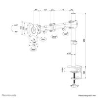 Neomounts NM-D135WHITE monitorarm - thumbnail