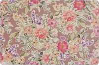 Unique Living placemat flowers 28.5x43.5cm taupe - thumbnail