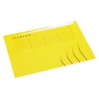 Vouwmap Secolor met tabrand A4 100% gerecycled karton 250gr Geel | 25 stuks - thumbnail