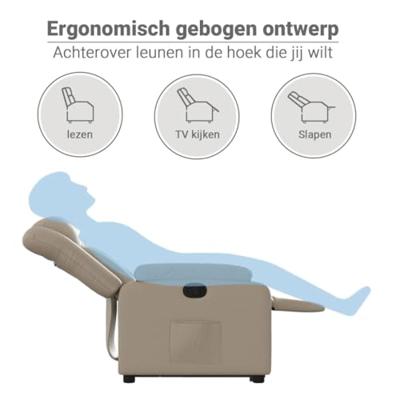 Sta-op-stoel kunstleer cappuccinokleurig
