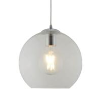 Searchlight Glazen hanglampBalls Ø 25cm grijs met helderglas - 1621CL - thumbnail