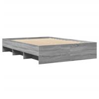 Bedframe bewerkt hout grijs sonoma eikenkleurig 140x200 cm - thumbnail