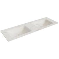 Mondiaz CLOUD Inbouw Wastafel - 141x1.2x46cm - dubbel - zonder kraangat - solid surface - Ostra XM352031Ostra - thumbnail