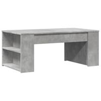 Salontafel 102x55x42 cm bewerkt hout betongrijs - thumbnail