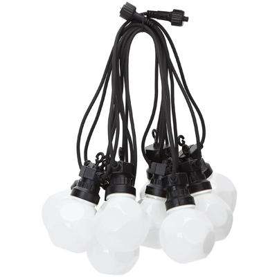 LED Lichtsnoer Warm Wit 3000K - 8m - 10 LED's - IP44 Waterdicht - Zwart