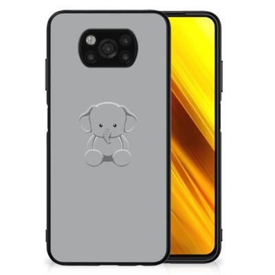 Xiaomi Poco X3 | X3 Pro Hoesje Grijs Baby Olifant Xiaomi Poco X3 | X3 Pro Hoesje Grijs Baby Olifant