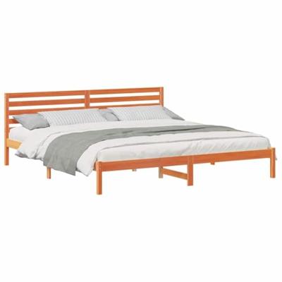 Bedframe Wasbruin 200 x 210 cm Massief grenenhout Bedframe Wasbruin 200 x 210 cm Massief grenenhout