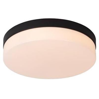 Lucide BISKIT - Plafonnière Badkamer - Ø 28 cm - LED - 1x18W 2700K - IP44 - Bewegingssensor - Zwart