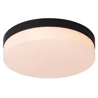 Lucide BISKIT - Plafonnière Badkamer - Ø 28 cm - LED - 1x18W 2700K - IP44 - Bewegingssensor - Zwart - thumbnail