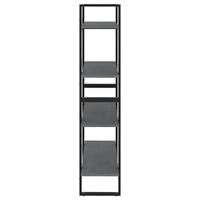Boekenkast met 4 schappen 80x30x140 cm massief grenenhout grijs - thumbnail
