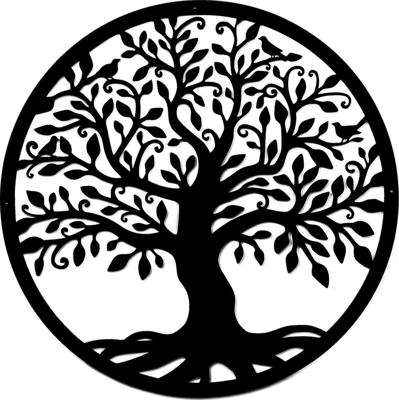 Wanddeco IJzer Rond Boom - Buitengewoon de boet