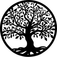 Wanddeco IJzer Rond Boom - Buitengewoon de boet - thumbnail