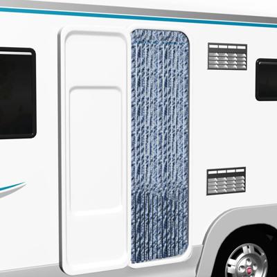 VidaXL Vliegengordijn 90x200 cm chenille blauw en wit VidaXL Vliegengordijn 90x200 cm chenille blauw en wit