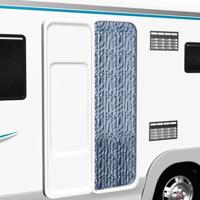 VidaXL Vliegengordijn 90x200 cm chenille blauw en wit - thumbnail