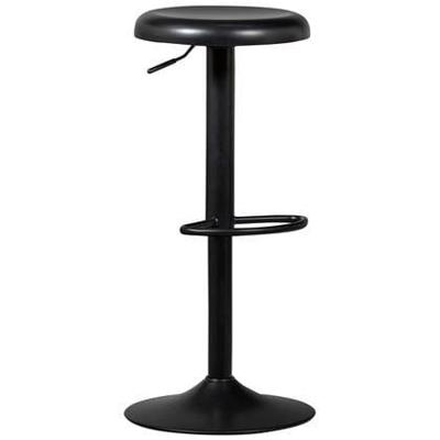 WOOOD Verstelbare Barkruk 'Isaac' kleur Zwart (zithoogte 61-81cm)