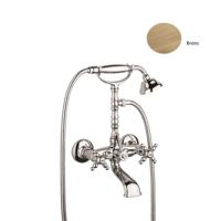 Badset Sanimex Giulini Opbouw Kruisgreep HoH 15 cm Incl. Handdouche Brons Sanimex - thumbnail