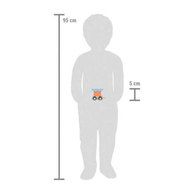 Small Foot - houten lettertrein polar - wagon zalmroze blauw