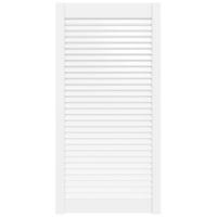 VidaXL Kastdeur met lamellen 99,3x49,4 cm massief grenenhout wit - thumbnail