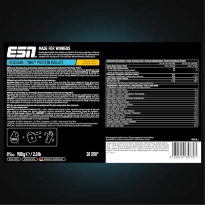 ESN Isoclear whey isolate mango peach ice tea 908 Gram