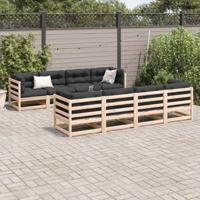 9-delige Loungeset massief grenenhout - thumbnail