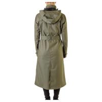 AGU Trench Coat Long Regenjas Urban Outdoor Dames - Groen - S - Waterdicht - thumbnail