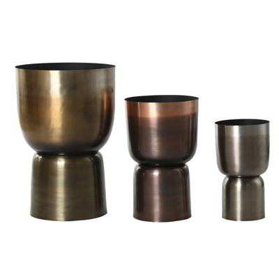Plantenbakkenset Home ESPRIT Grijs Koper Gouden Metaal 40 x 40 x 62 cm Plantenbakkenset Home ESPRIT Grijs Koper Gouden Metaal 40 x 40 x 62 cm