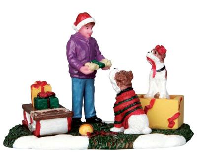 Lemax santa's pets kerstdorp figuur type 3 Harvest Crossing 2016