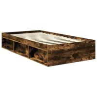 Bedframe Gerookt eiken 100 x 200 cm Massief grenenhout - thumbnail