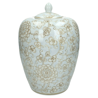 Wants&Needs Accessoires Pot Porselein Blauw 22 X 22 X 34 Wants&Needs Accessoires Pot Porselein Blauw 22 X 22 X 34